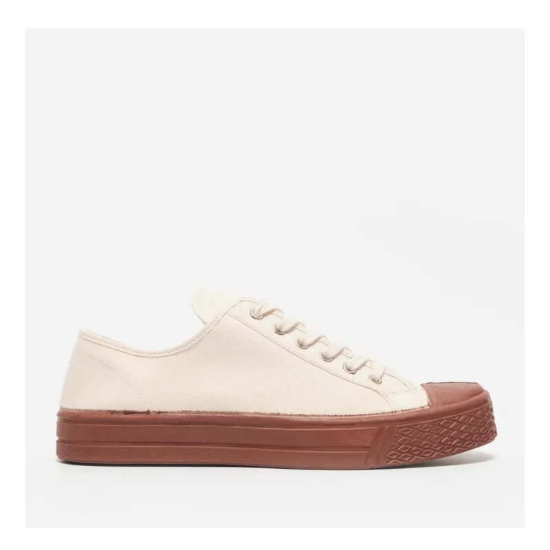 US Rubber Military Low Top - off white/brown made by Fulmine Mercantile Co