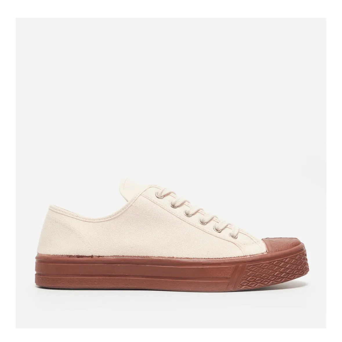 US Rubber Military Low Top - off white/brown sold by Fulmine Mercantile Co