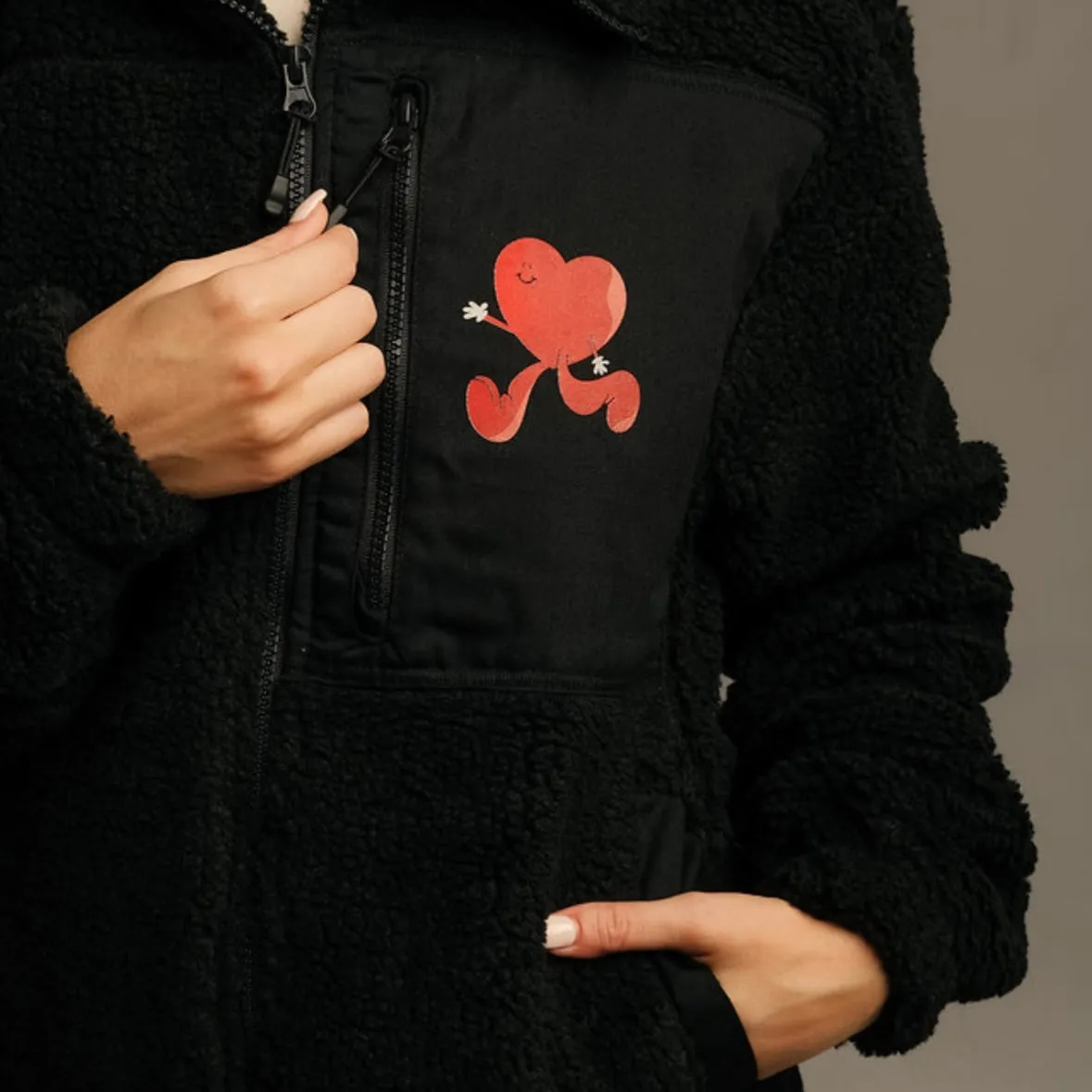 Lovers Club Hearthur Fleece Jacket sold by Fulmine Mercantile Co
