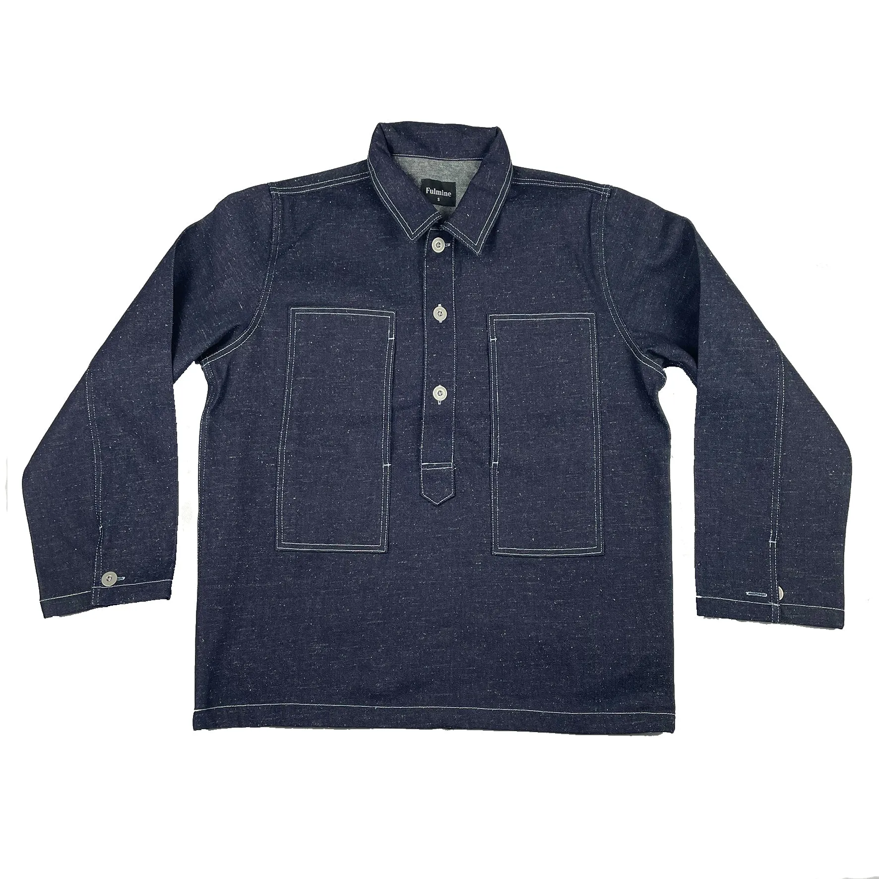 Fulmine US Army Neppy Denim Popover sold by Fulmine Mercantile Co