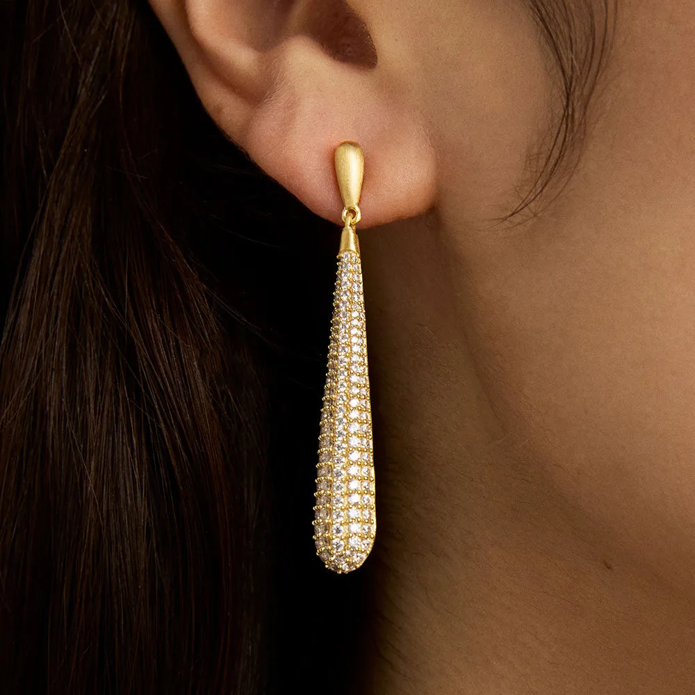 Margaux Pavé Long Drop Earrings sold by Dean Davidson product image thumbnail 2