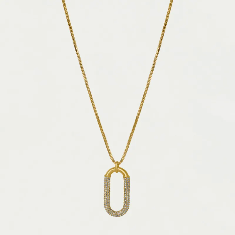 Solene Pavé Long Pendant Necklace sold by Dean Davidson