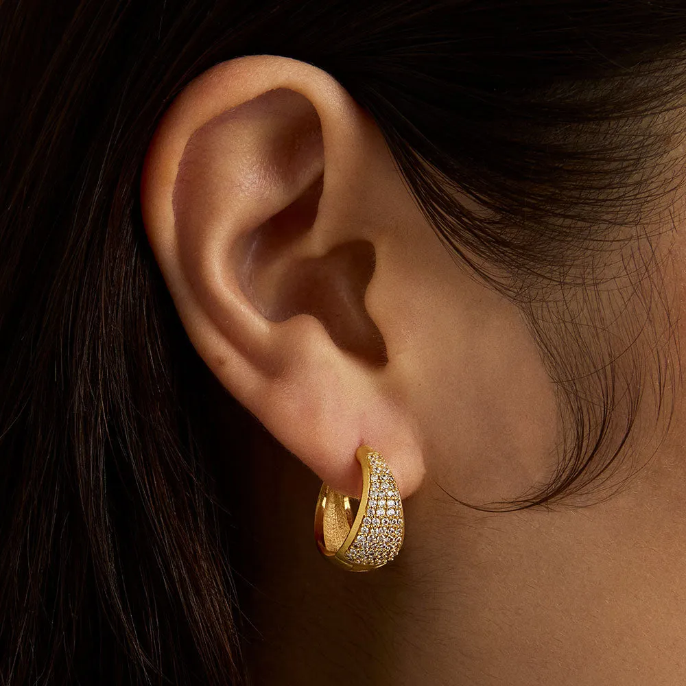 Margaux Pavé Huggie Hoops sold by Dean Davidson product image thumbnail 2