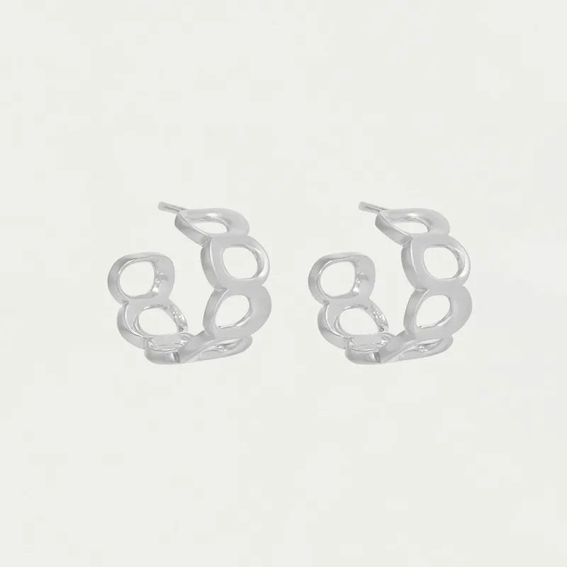 Crosby Link Huggie Hoops sold by Dean Davidson