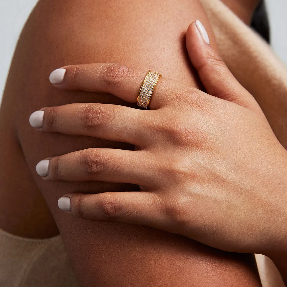 Petit Pavé Thick Stacking Ring sold by Dean Davidson product image thumbnail 2