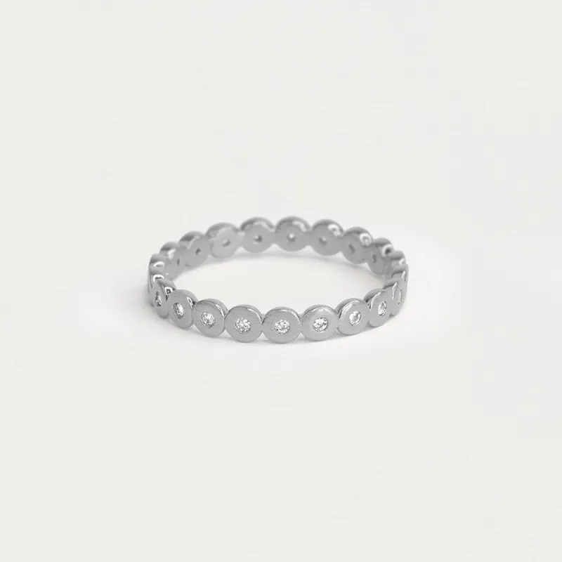 Petit Pavé Simple Stacking Ring sold by Dean Davidson
