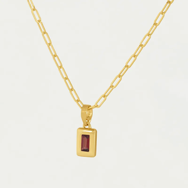 Baguette Birthstone Necklace sold by Dean Davidson