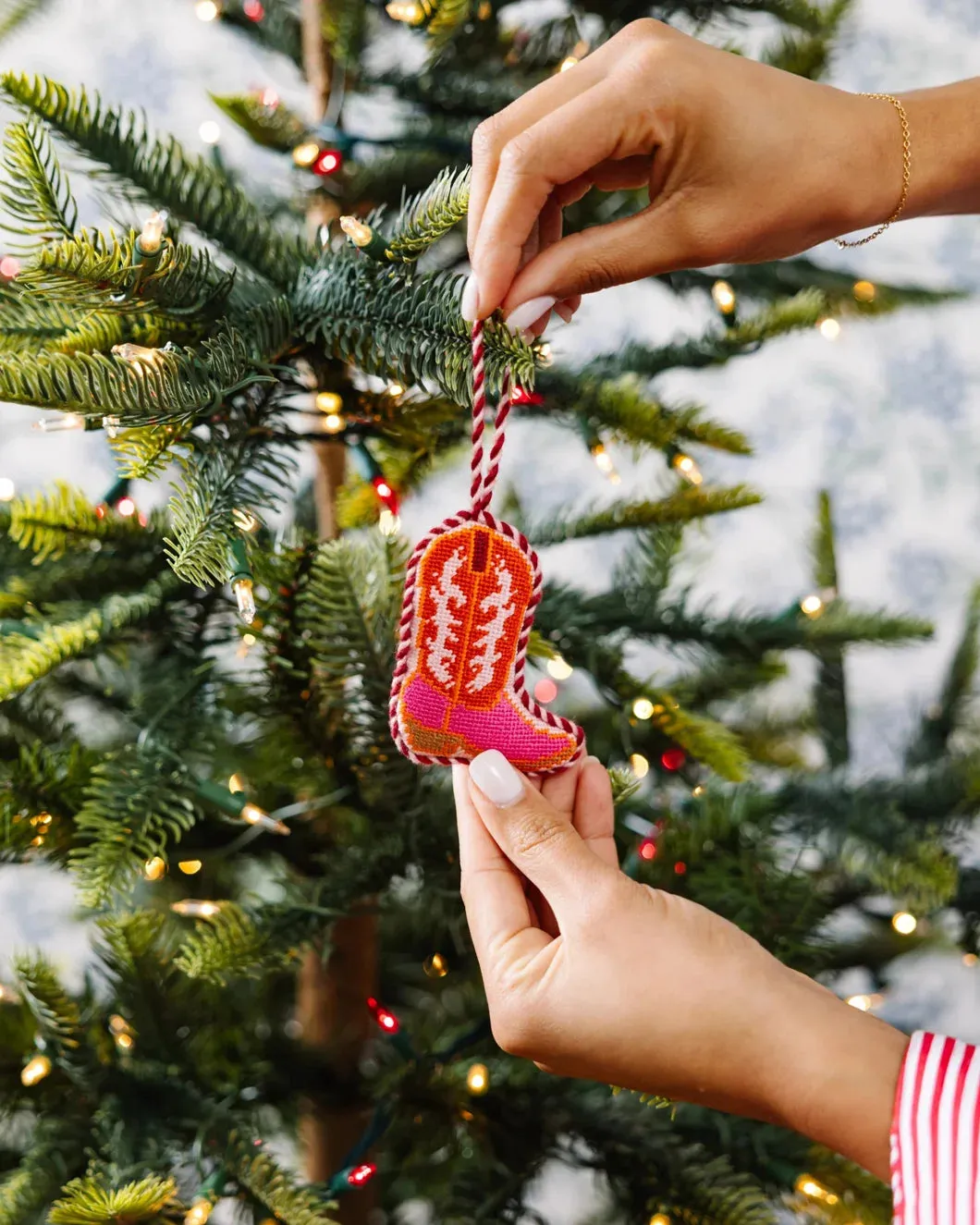 Needlepoint Icon Ornament - Cowboy Boot sold by SHOWROOM product image thumbnail 2