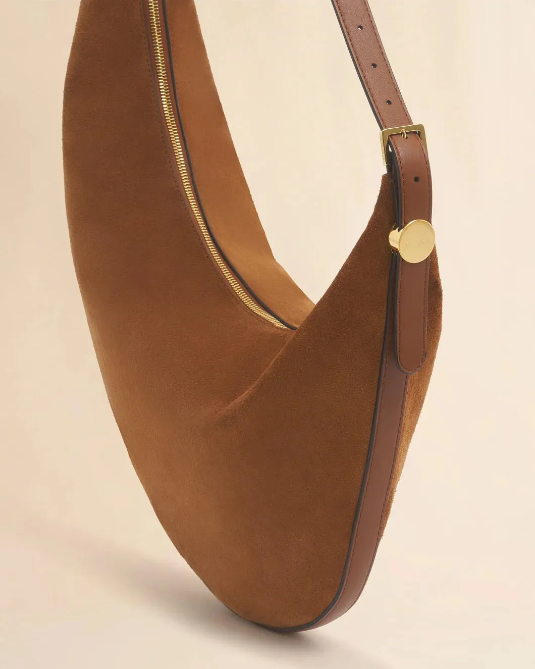 Brown Suede Dot Small Hobo Bag sold by SHOWROOM product image thumbnail 5