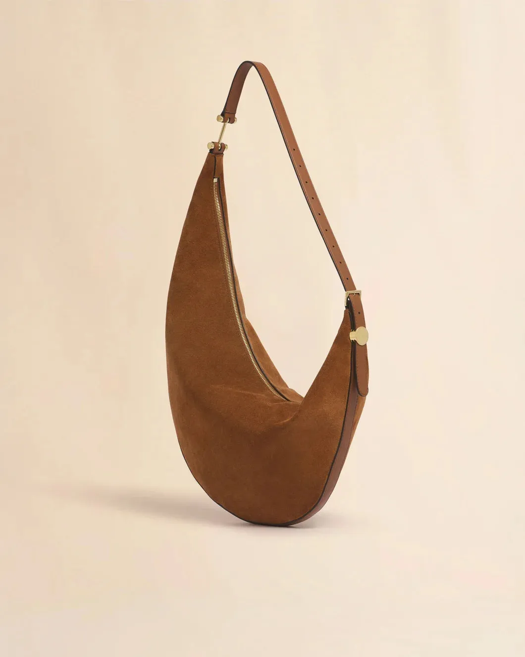 Brown Suede Dot Small Hobo Bag sold by SHOWROOM product image thumbnail 3
