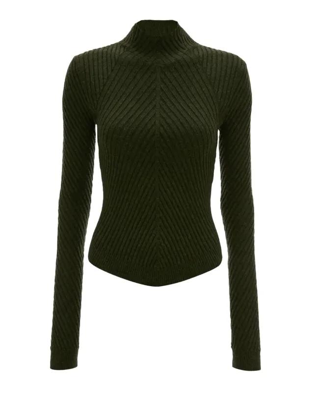 Ribbed Knit Polo In Oregano sold by SHOWROOM