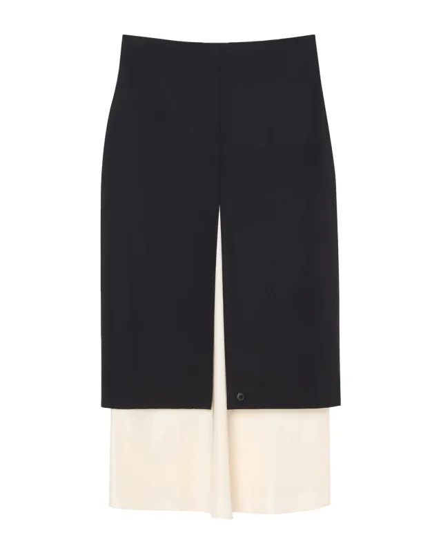Contrast Upside-Down Skirt made by Rohe