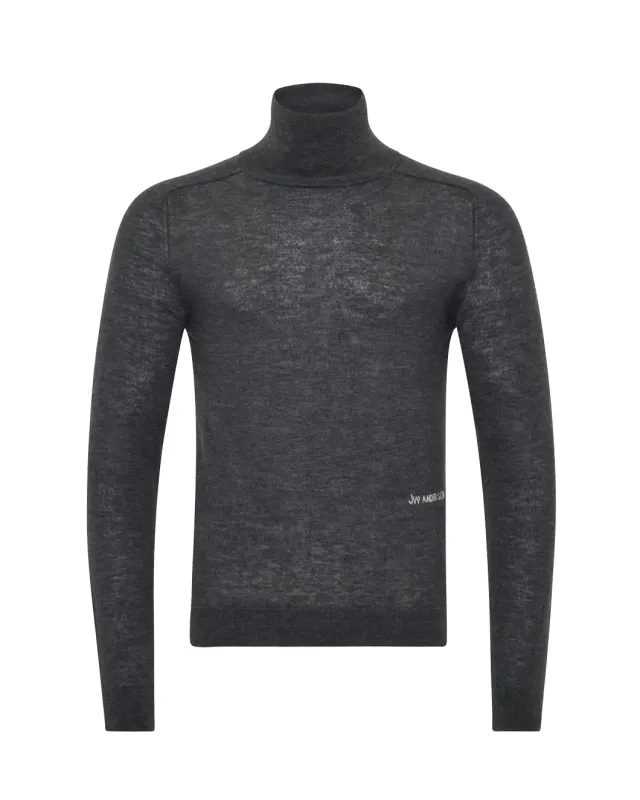 Turtleneck Jumper Charcoal Melange sold by SHOWROOM
