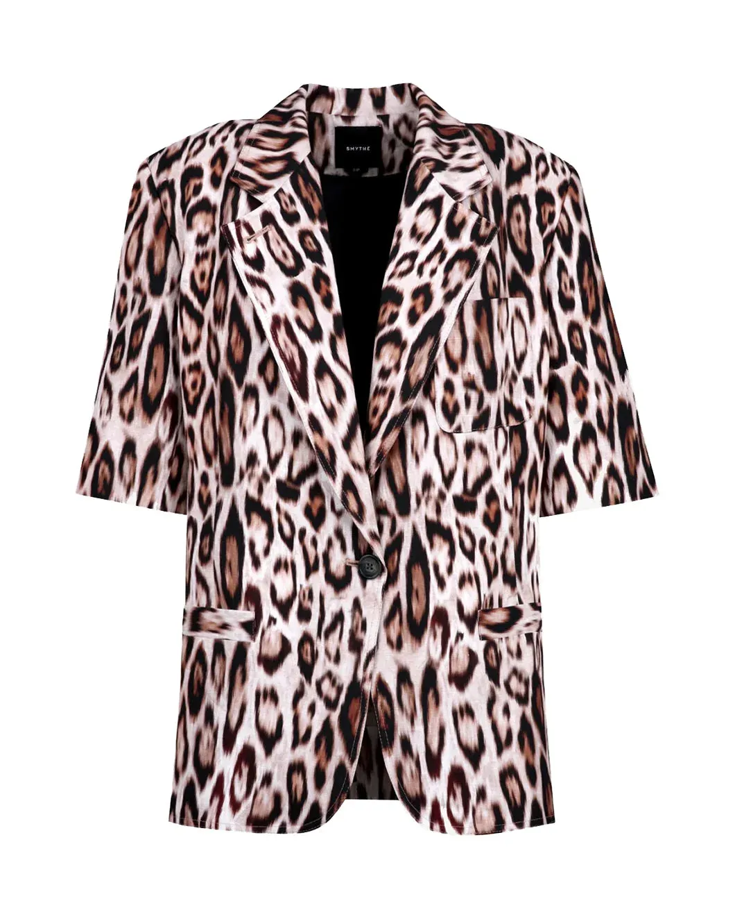 Short Sleeve Oversized Blazer Leopard sold by SHOWROOM