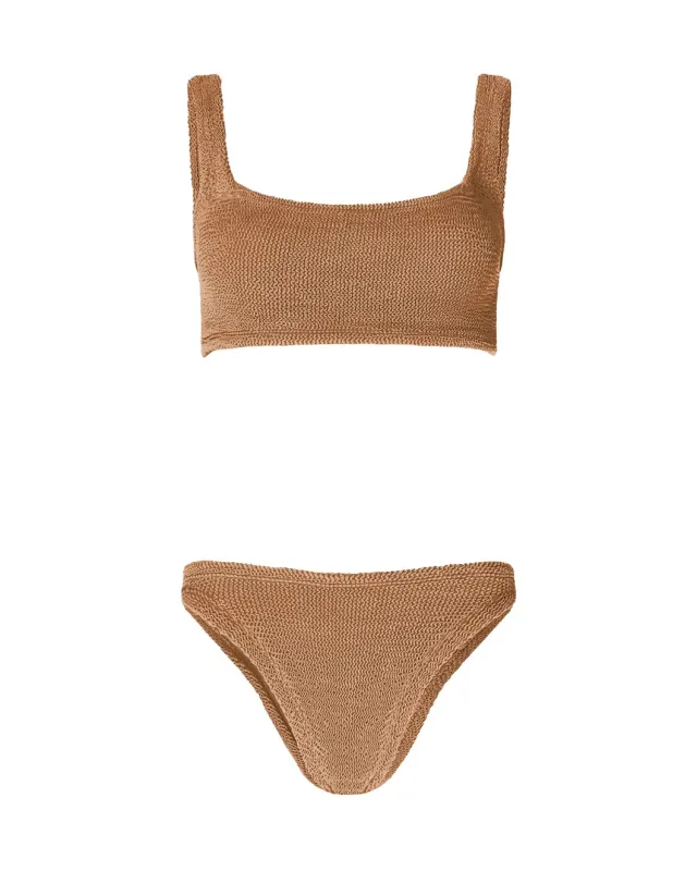Xandra Bikini Metallic Cocoa sold by SHOWROOM