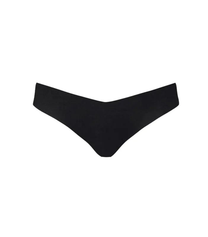 Classic Solid Black Thong sold by SHOWROOM