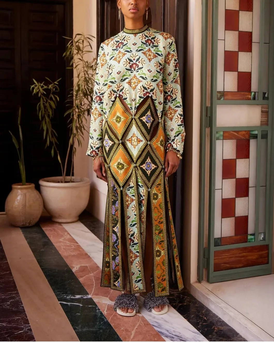 Cece Spliced Midi Dress sold by SHOWROOM product image thumbnail 2