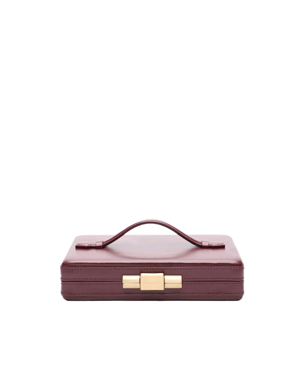 Box Clutch Burgundy sold by SHOWROOM
