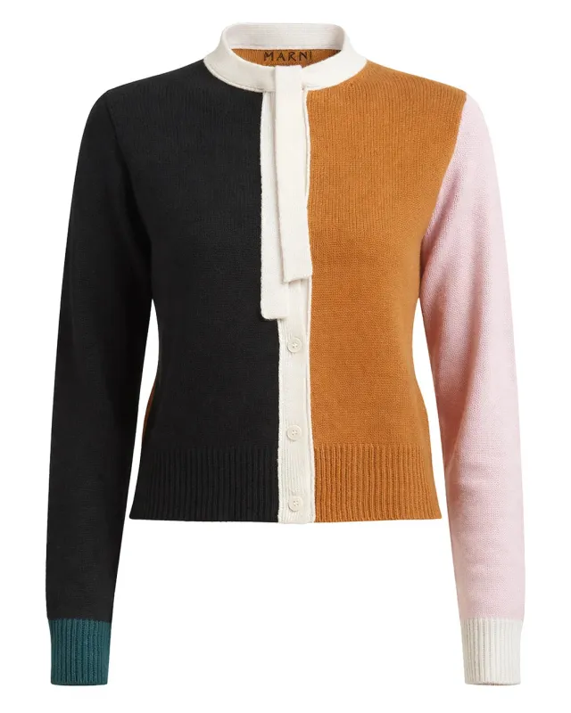 Cashmere Color-Block Cardigan sold by SHOWROOM