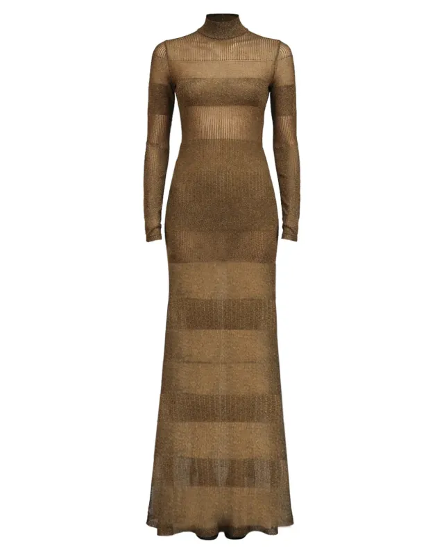 The Josephine Gown in Ultra Fine Pointelle Knit made by Aknvas