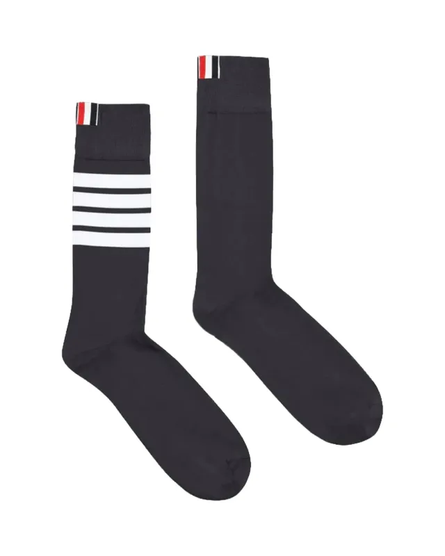 Cotton 4-Bar Mid Calf Socks made by Thom Browne