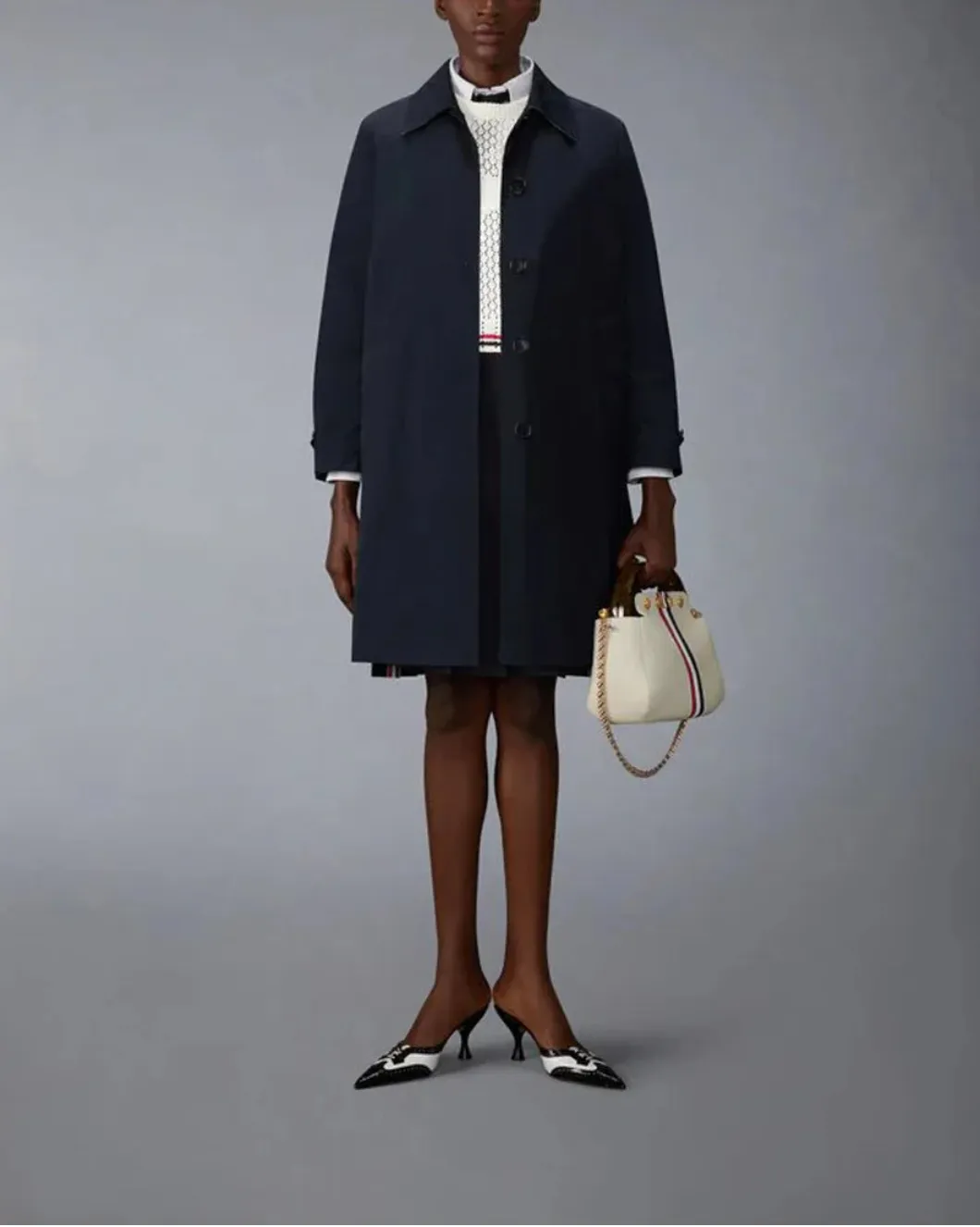 Cotton Pointelle Stitch Hector RWB Tee sold by SHOWROOM product image thumbnail 4