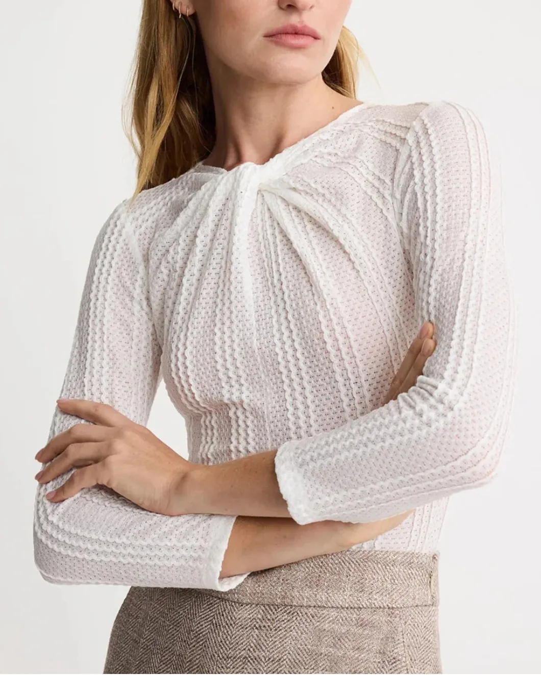 Twist Neck Knit Top sold by SHOWROOM product image thumbnail 4