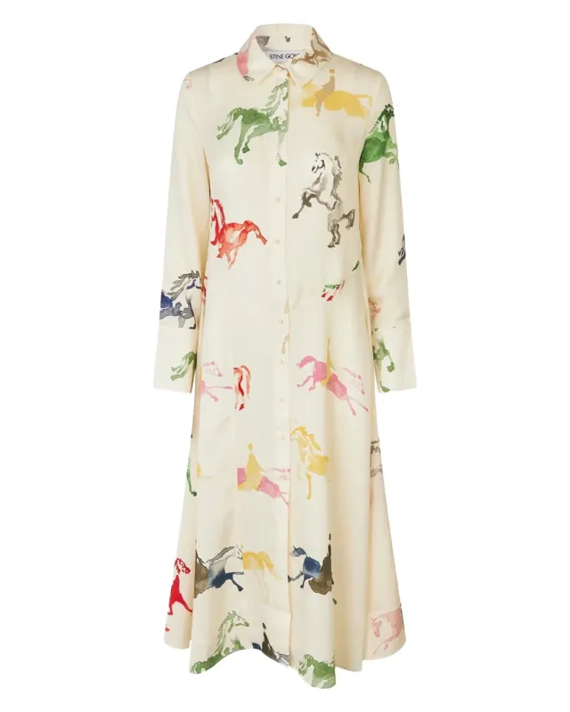 Front Placket Midi Polo Dress made by STINE GOYA