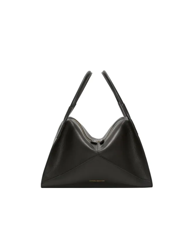 Victoria Plié Bag in Black Leather sold by SHOWROOM