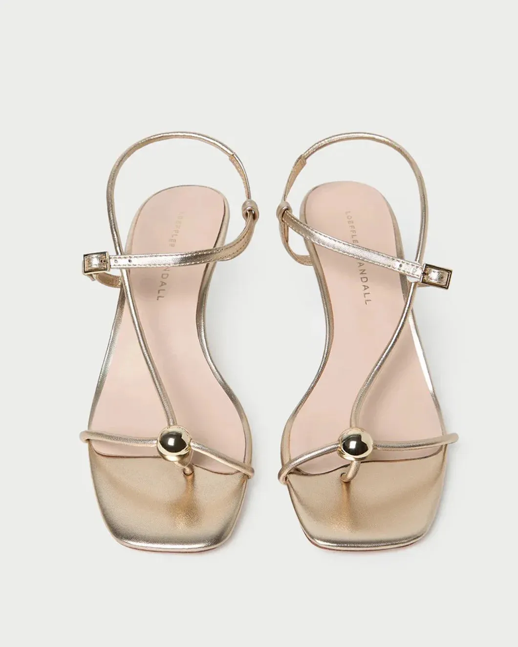 Triana Champagne Leather Mid-Heel Sandal sold by SHOWROOM product image thumbnail 2