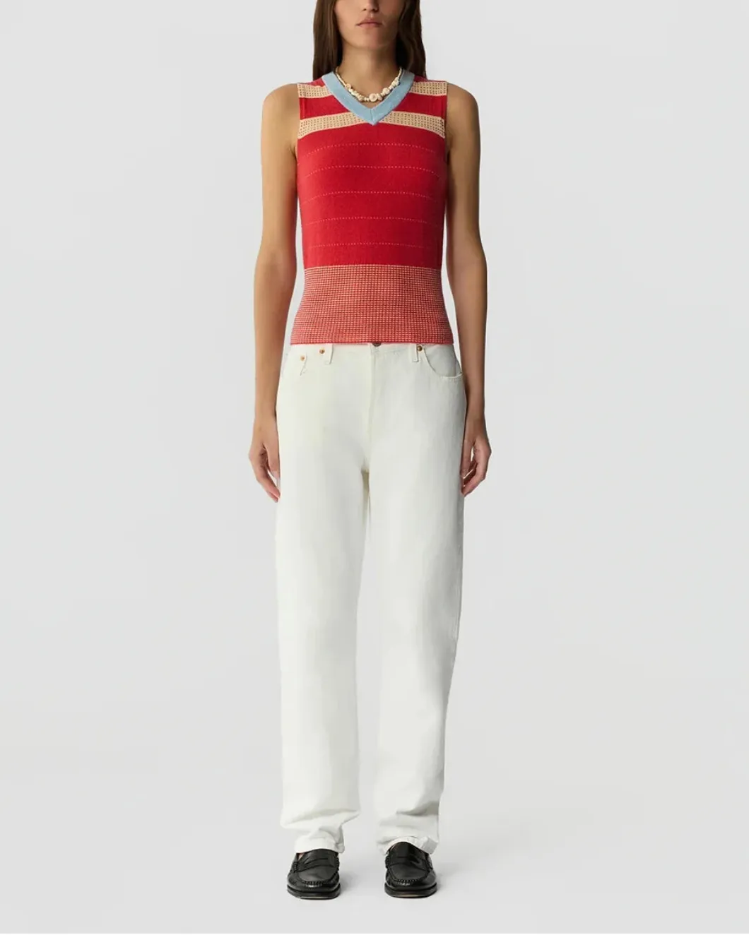 Collegiate Stripe Vest sold by SHOWROOM product image thumbnail 2