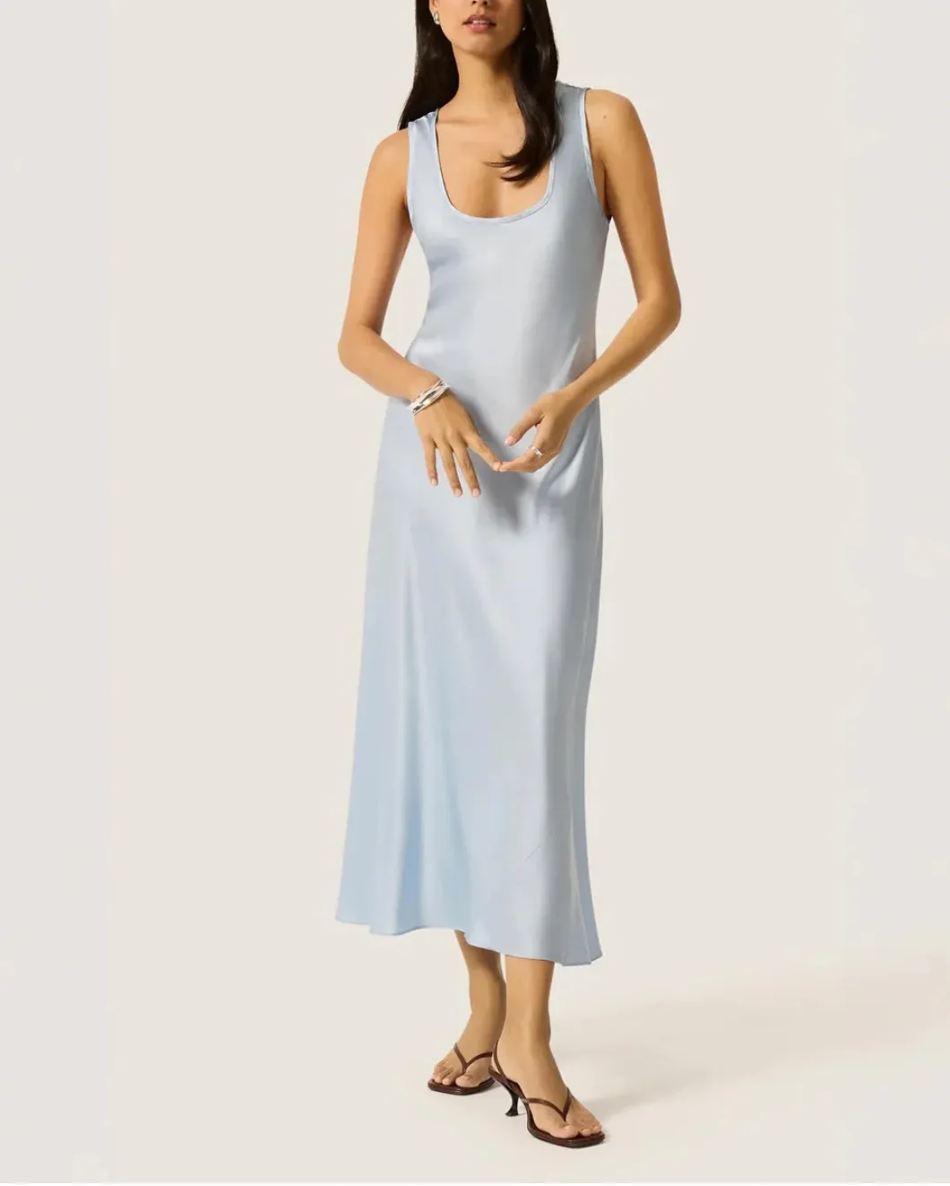 Tank Dress in Silk Charmeuse sold by SHOWROOM product image thumbnail 5