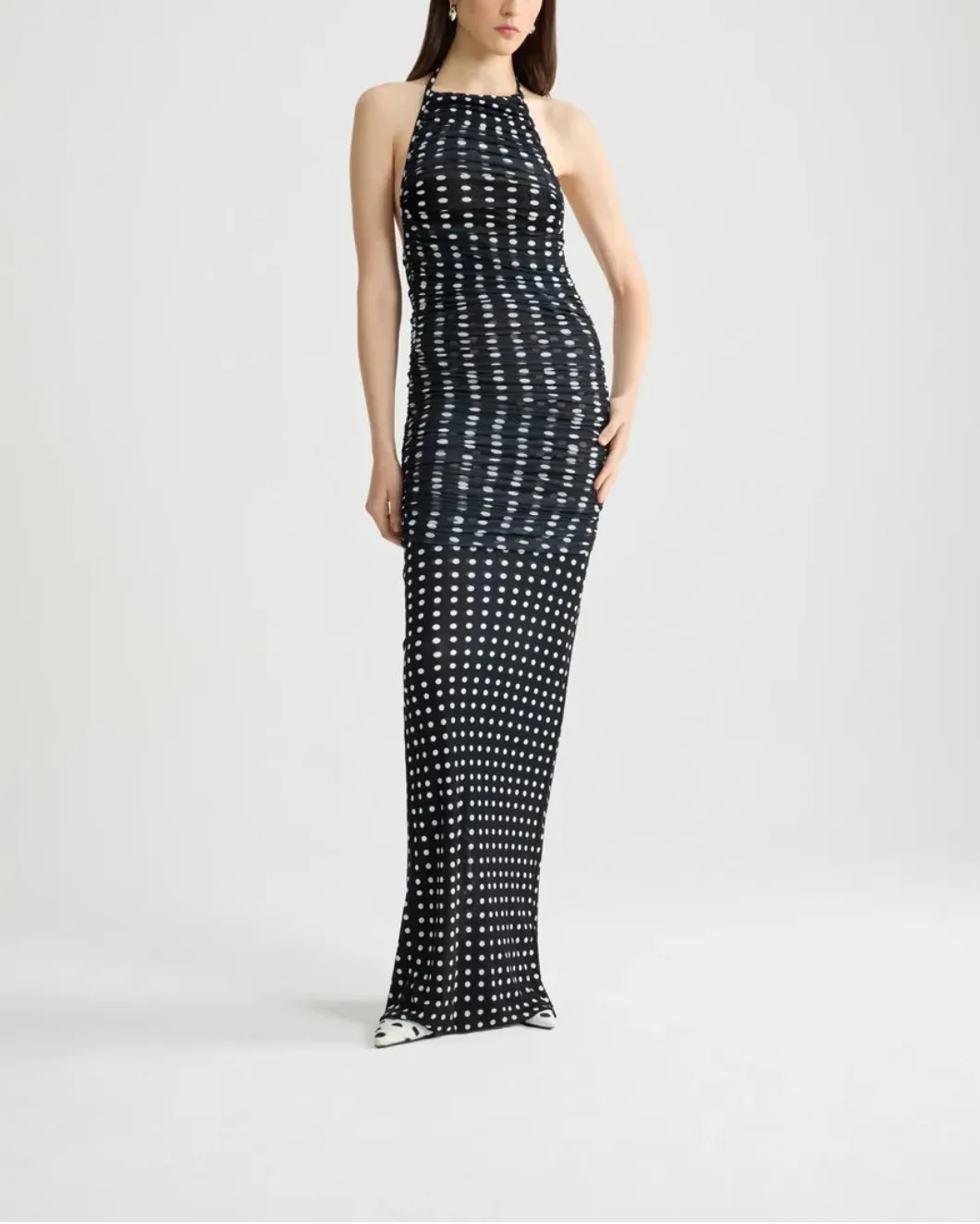 Recycled Nylon Long Draped Dress sold by SHOWROOM product image thumbnail 2