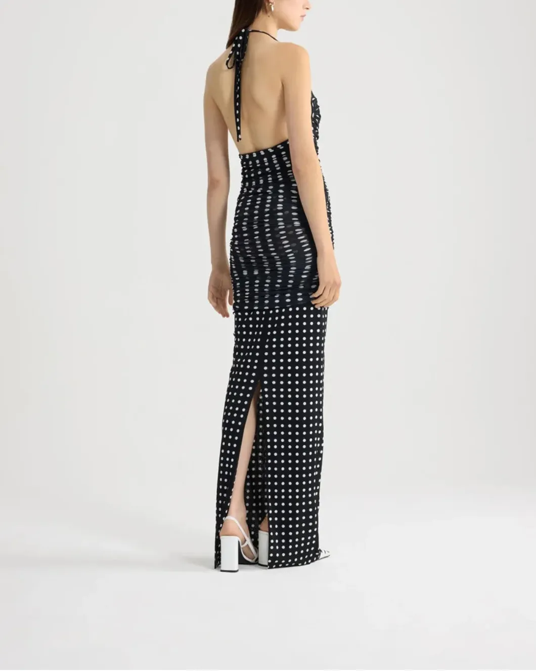 Recycled Nylon Long Draped Dress sold by SHOWROOM product image thumbnail 3