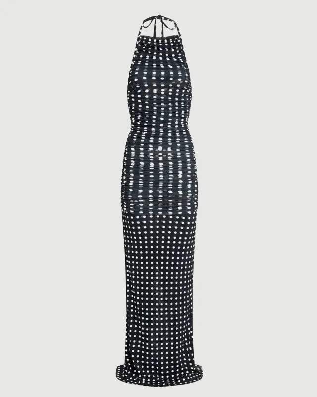 Recycled Nylon Long Draped Dress made by Patou