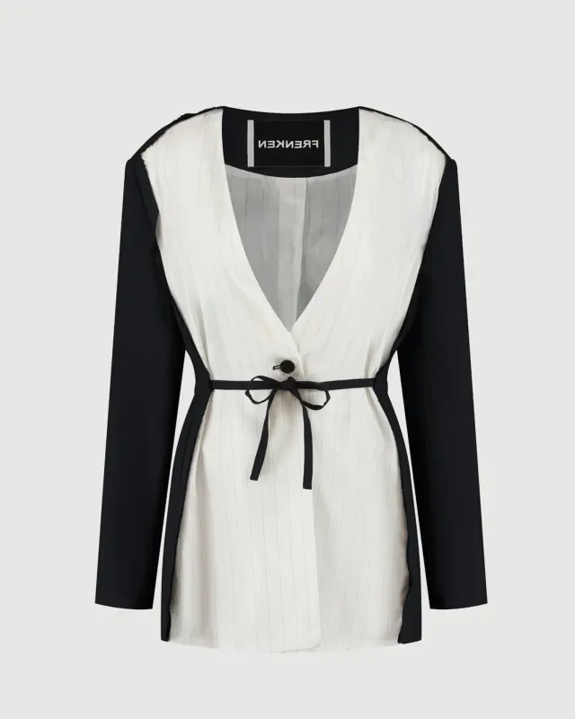 Cord Waisted Jacket Navy made by SHOWROOM