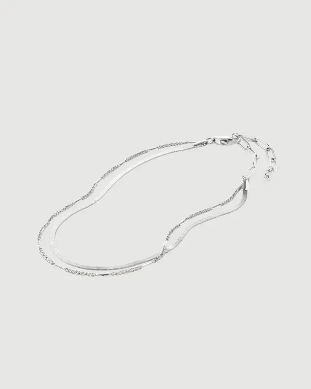 Surfside Anklet Silver made by JENNY BIRD