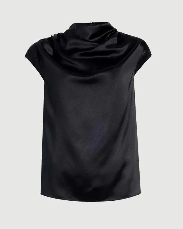 Ruched Blouse in Silk Charmeuse made by Argent