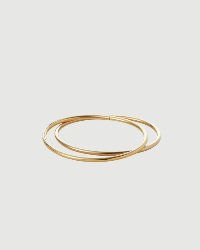 Dane Bangle Gold - 2pk made by JENNY BIRD