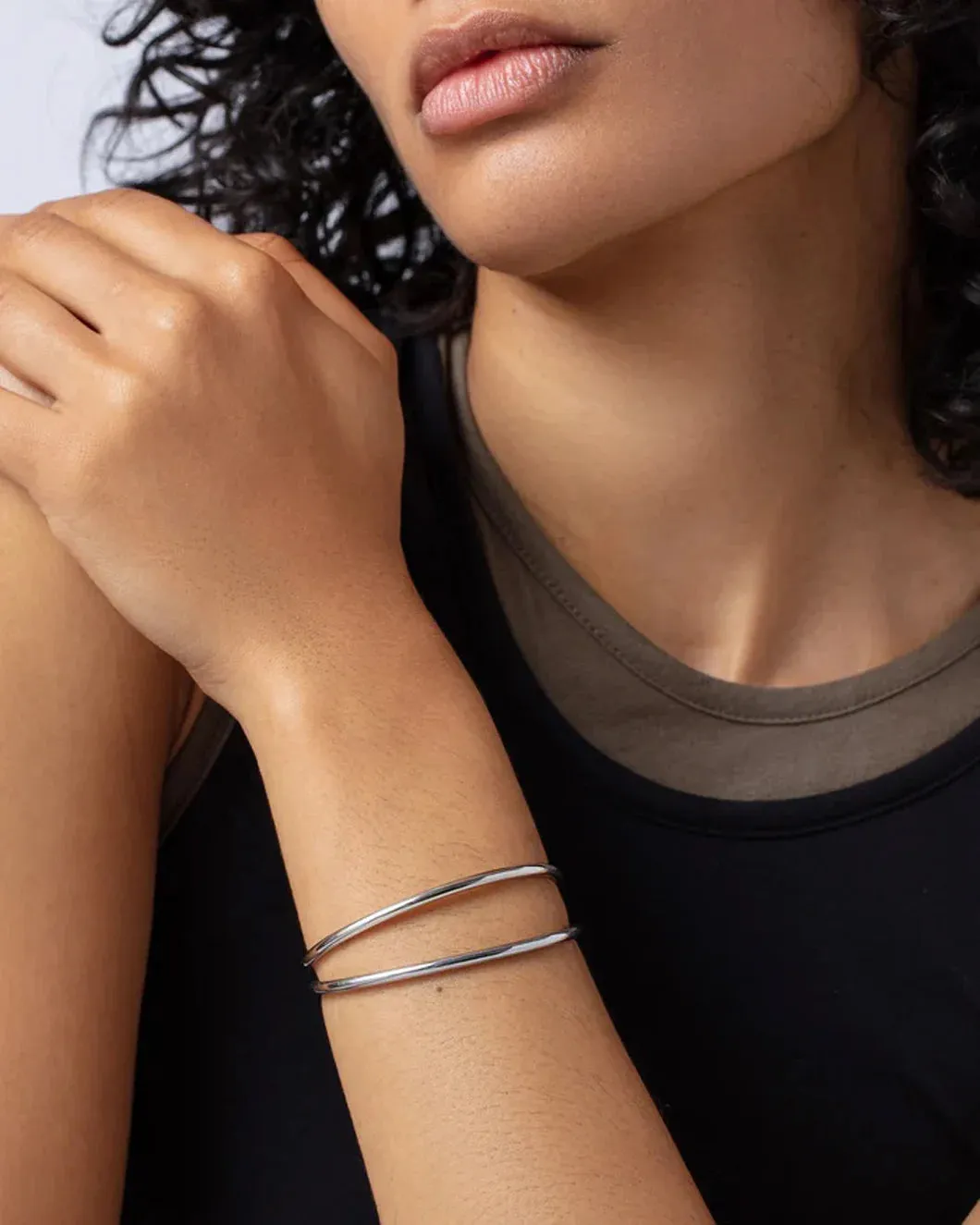 Dane Bangle Silver - 2pk sold by SHOWROOM product image thumbnail 2