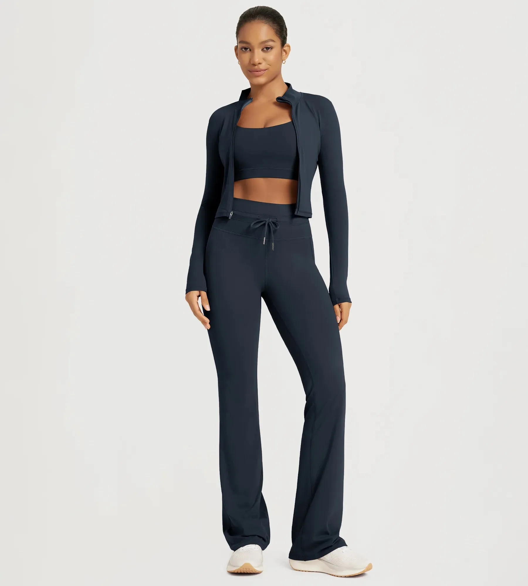 32" Drawstring Tie Daily Flared Pants sold by Ododos product image thumbnail 4