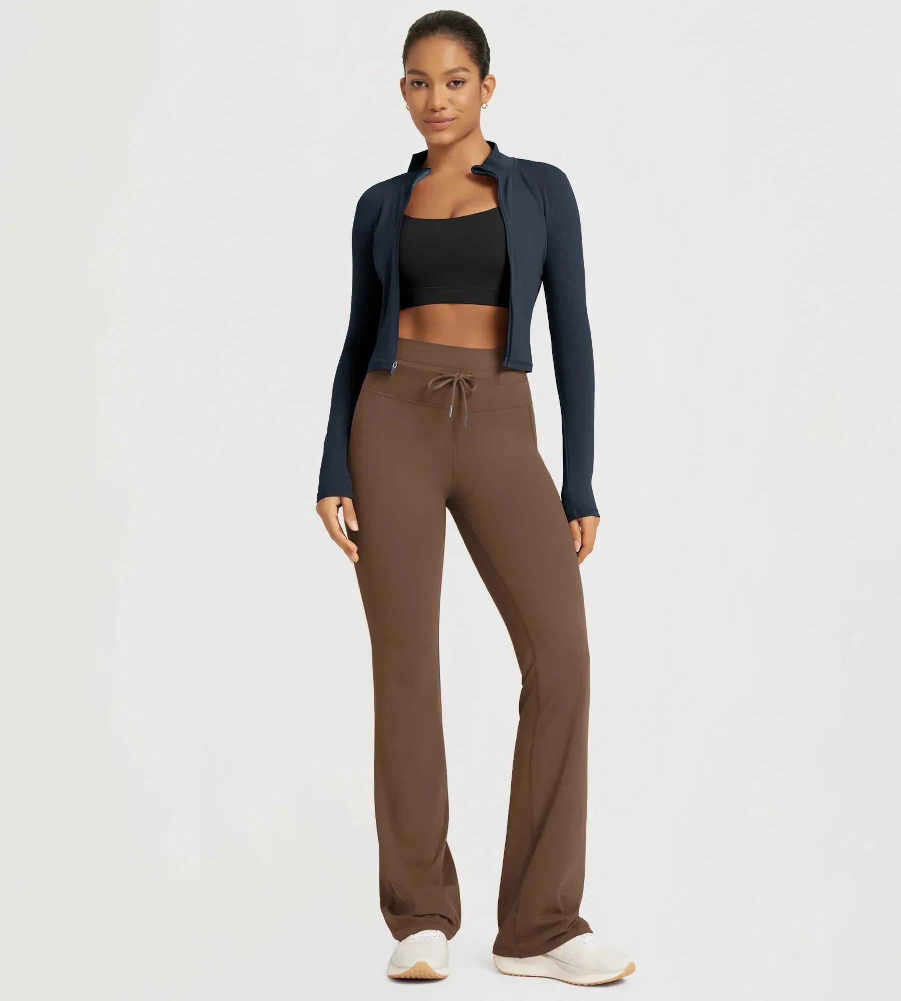 30" Drawstring Tie Daily Flared Pants sold by Ododos product image thumbnail 4