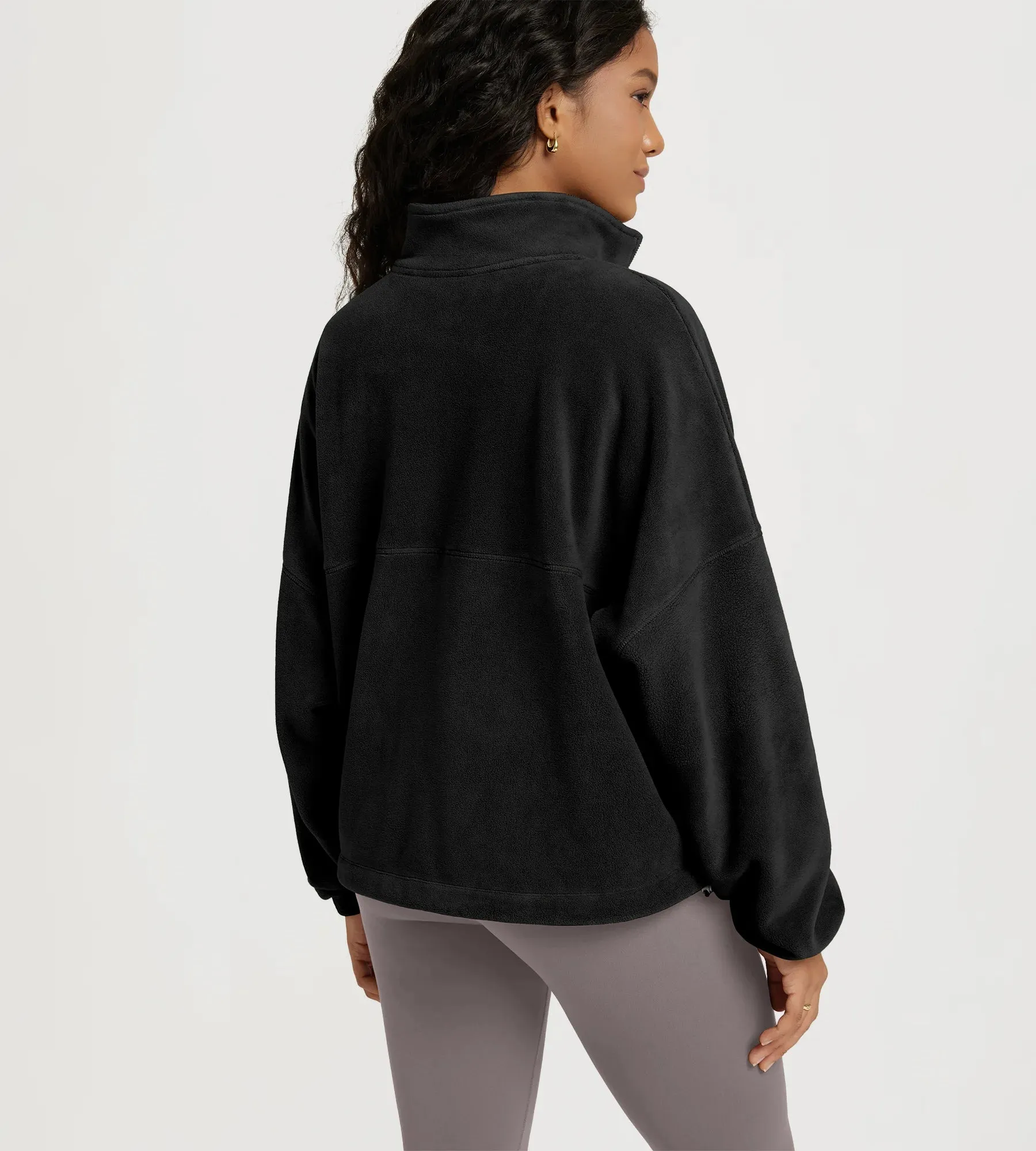 Polar Fleece Full-Zip Cinchable Jacket with Pockets sold by Ododos product image thumbnail 3