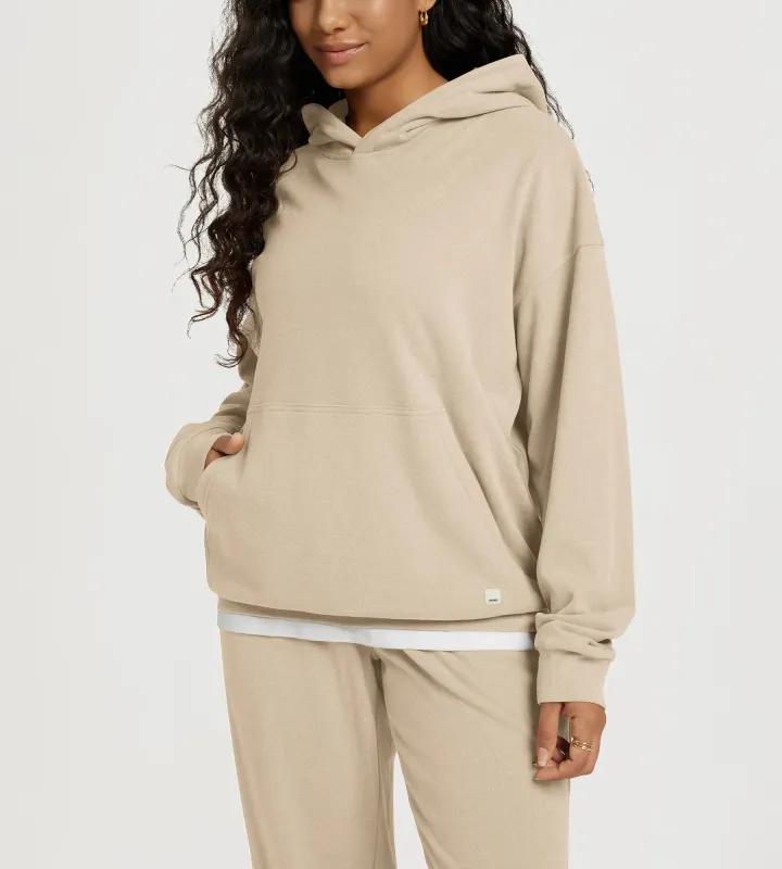 Brushed Fleece Oversized Hoodie with Kangaroo Pocket sold by Ododos