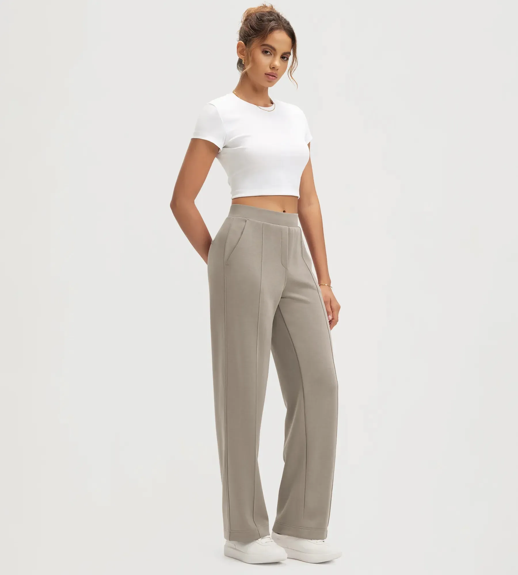 31" Modal Soft Classic Mid Rise Pants with Pockets sold by Ododos product image thumbnail 2