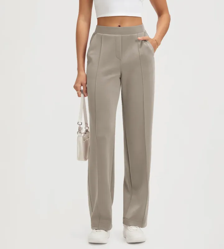 31" Modal Soft Classic Mid Rise Pants with Pockets made by Ododos