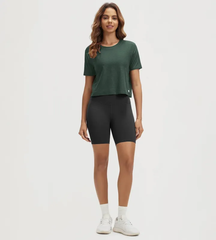 ODODOS Stratum Women's Performance Cropped Tee sold by Ododos