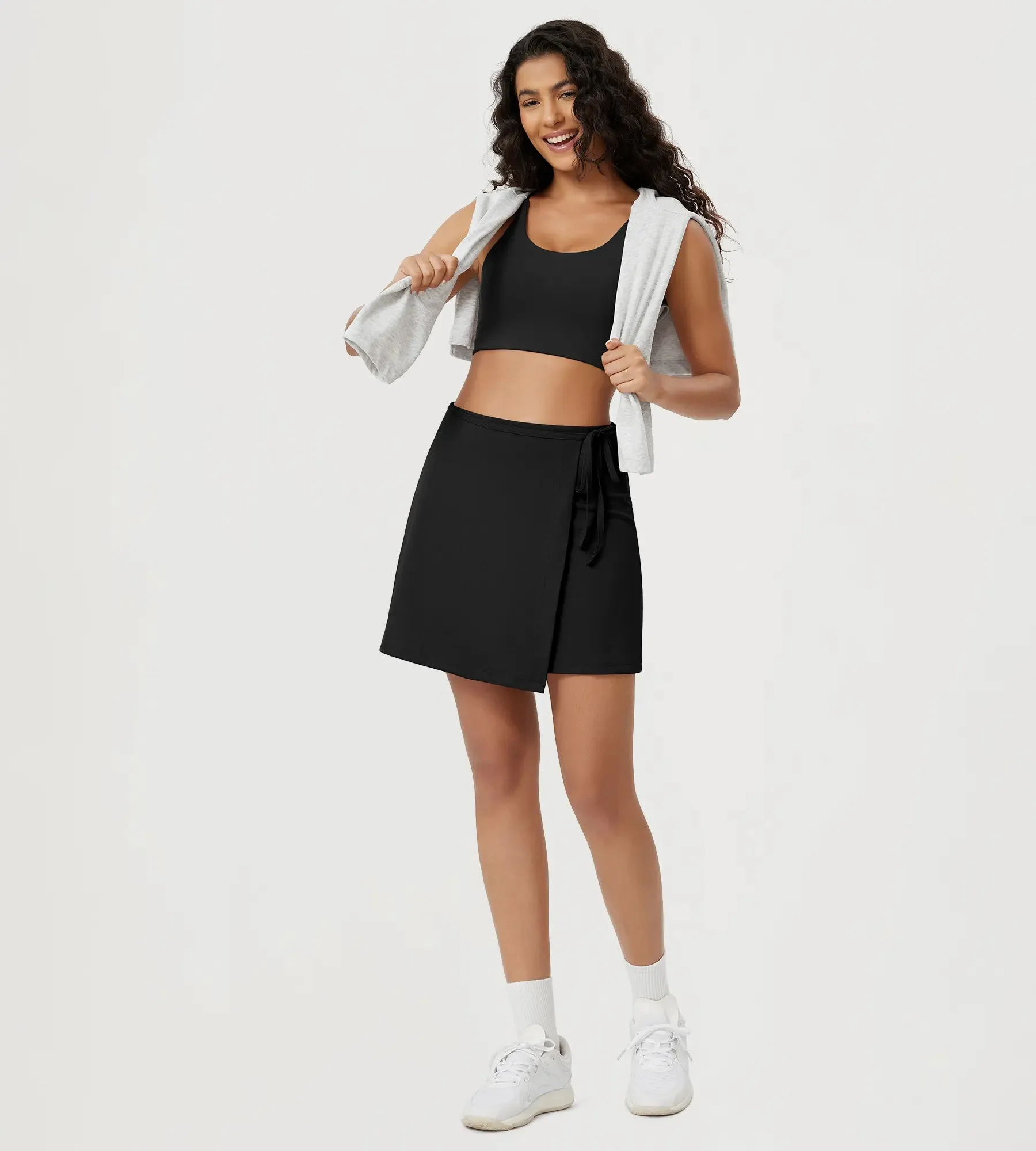 ODODOS Wrap Skorts Built-in Shorts with Pockets sold by Ododos product image thumbnail 3