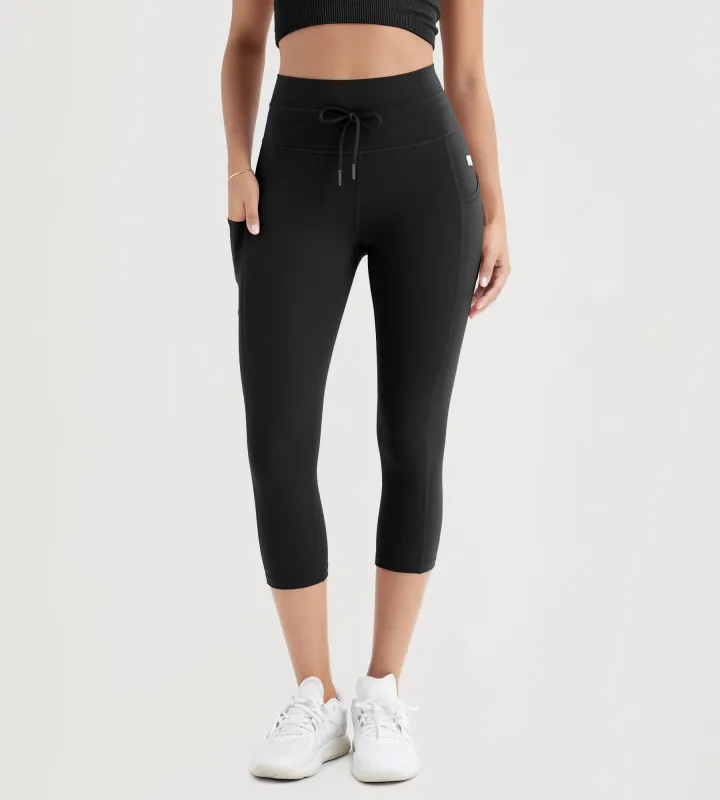 ODODOS ODLIFT 19" High Waist Drawstring Capri Leggings with Pockets sold by Ododos