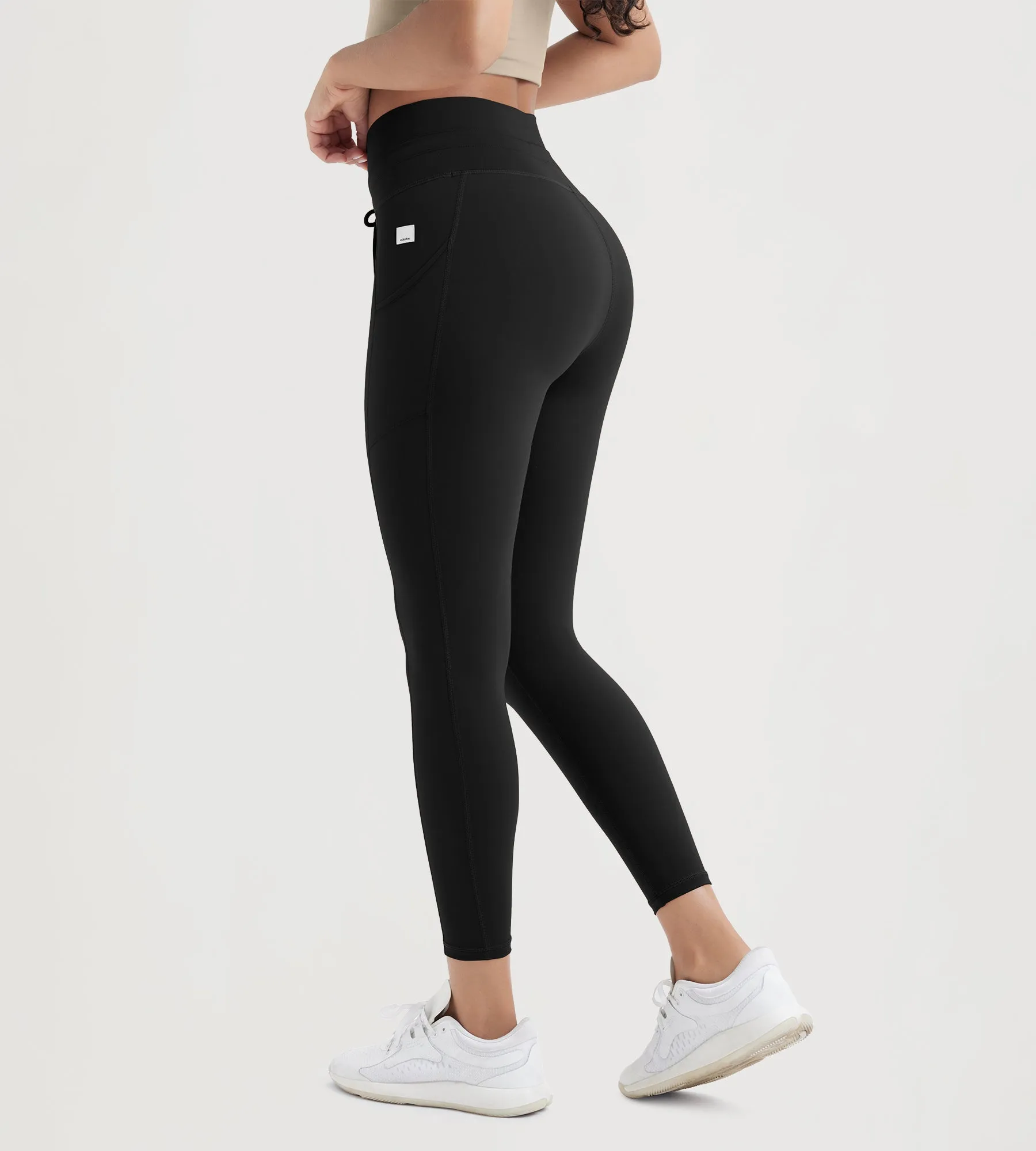 ODODOS 25" High Waist Workout Yoga Pants Leggings With Drawstring Pockets sold by Ododos product image thumbnail 3